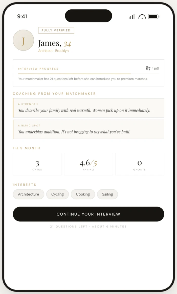 Post-date feedback screen